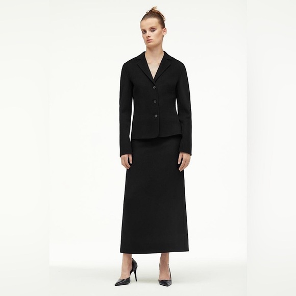 ZARA WOOL HIGH WAISTED MIDI PENCIL SKIRT ELEGANT CHIC Black M - Picture 6 of 15